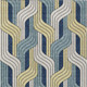5' X 8' Teal Blue Wheat And Ivory Striped Washable Indoor Outdoor Area Rug