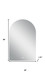 38" White Arch Lighted Frameless Bathroom Vanity Mirror