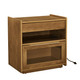 24" Brown Wood Two Drawer Nightstand