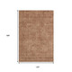 10' X 14' Terra Cotta And Rust Geometric Washable Area Rug With UV Protection