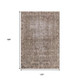10' X 14' Brown Beige And Taupe Oriental Washable Area Rug With UV Protection