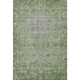 10' X 14' Fern Green And Silver Oriental Washable Area Rug With UV Protection