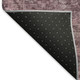 5' X 8' Merlot And Silver Oriental Washable Area Rug With UV Protection