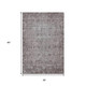 3' X 5' Coffee And Silver Oriental Washable Area Rug With UV Protection
