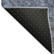 5' X 8' Navy Blue And Silver Oriental Washable Area Rug With UV Protection