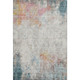 10' X 14' Teal Pink And Gold Abstract Washable Area Rug With UV Protection