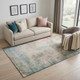 5' X 8' Taupe Blush And Teal Abstract Washable Area Rug With UV Protection