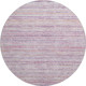 8' X 8' Mauve Lavender And Ivory Striped Washable Round Rug With UV Protection