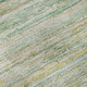 9' X 12' Mint Green Ivory And Gold Striped Washable Area Rug With UV Protection