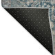 3' X 5' Blue Gray And Silver Oriental Washable Area Rug With UV Protection