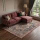 9' X 12' Charcoal Gold And Rust Oriental Washable Area Rug With UV Protection