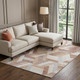 9' X 12' Copper Ivory And Gray Geometric Washable Area Rug With UV Protection