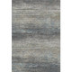5' X 8' Granite Gray And Silver Striped Washable Area Rug With UV Protection