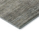 8' Taupe Gray And Silver Striped Washable Area Rug With UV Protection