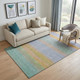 5' X 8' Lavender Orange And Teal Striped Washable Area Rug With UV Protection