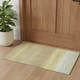 3' X 5' Tan Yellow And Beige Striped Washable Area Rug With UV Protection