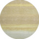 8' X 8' Tan Yellow And Beige Striped Washable Round Rug With UV Protection