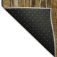 8' Coffee Ivory And Taupe Striped Washable Area Rug With UV Protection