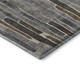 9' X 12' Pewter Gray And Silver Striped Washable Area Rug With UV Protection