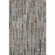 10' X 14' Pewter Gray And Silver Striped Washable Area Rug With UV Protection