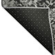 3' X 5' Gray Silver And Charcoal Damask Washable Area Rug With UV Protection