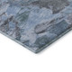 3' X 5' Denim Blue Gray And Silver Abstract Washable Area Rug With UV Protection