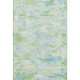 8' Mint Green Sky Blue And Ivory Abstract Washable Area Rug With UV Protection