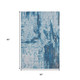 5' X 8' Denim Blue Silver And Gray Abstract Washable Area Rug With UV Protection