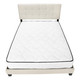 Beige Queen Upholstered Bed Frame