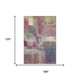 10' X 14' Blush Purple And Gray Abstract Washable Area Rug With UV Protection
