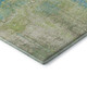 3' X 5' Lime Green Teal And Ivory Abstract Washable Area Rug With UV Protection