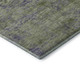 8' Olive Green And Purple Abstract Washable Area Rug With UV Protection
