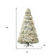 9' White Pre Lit Full Flocked Spruce Christmas Tree