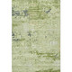 8' Artichoke Green Ivory And Charcoal Abstract Washable Area Rug With UV Protection