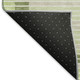 8' Artichoke Green Ivory And Gray Striped Washable Area Rug With UV Protection