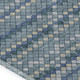 10' X 14' Denim Blue Ivory And Teal Geometric Washable Area Rug With UV Protection