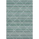 9' X 12' Teal Ivory And Lavender Geometric Washable Area Rug With UV Protection