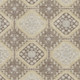 10' X 14' Taupe Beige And Gray Floral Washable Area Rug With UV Protection