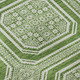 10' X 14' Green And Ivory Geometric Washable Area Rug With UV Protection