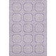 10' X 14' Lavender And Ivory Geometric Washable Area Rug With UV Protection