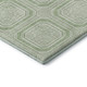 3' X 5' Mint Green And Ivory Geometric Washable Area Rug With UV Protection