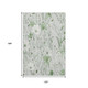 10' X 14' Mint Green And Ivory Floral Washable Area Rug With UV Protection