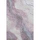 9' X 12' Lavender Blue And Ivory Abstract Washable Area Rug With UV Protection