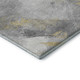 5' X 8' Gold Gray And Ivory Striped Washable Area Rug With UV Protection