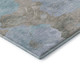 10' X 14' Sky Blue And Taupe Floral Washable Area Rug With UV Protection
