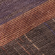 9' X 12' Rust Eggplant And Terra Cotta Striped Washable Area Rug With UV Protection