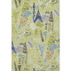 3' X 5' Artichoke Green Blue And Green Geometric Washable Area Rug With UV Protection