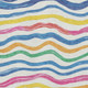 3' X 5' Ivory Blue Yellow And Pink Striped Washable Area Rug With UV Protection
