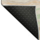 8' X 8' Peach Mint Green And Linen Striped Washable Round Rug With UV Protection