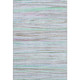 10' X 14' Sky Blue Green And Purple Striped Washable Area Rug With UV Protection